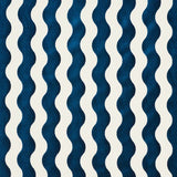 Schumacher The Wave Velvet Navy 69423 Cut and Patterned Velvets Collection Indoor Upholstery Fabric