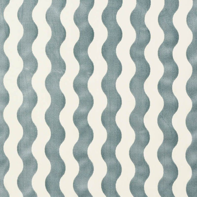 Schumacher The Wave Velvet Sky 69424 Cut and Patterned Velvets Collection Indoor Upholstery Fabric
