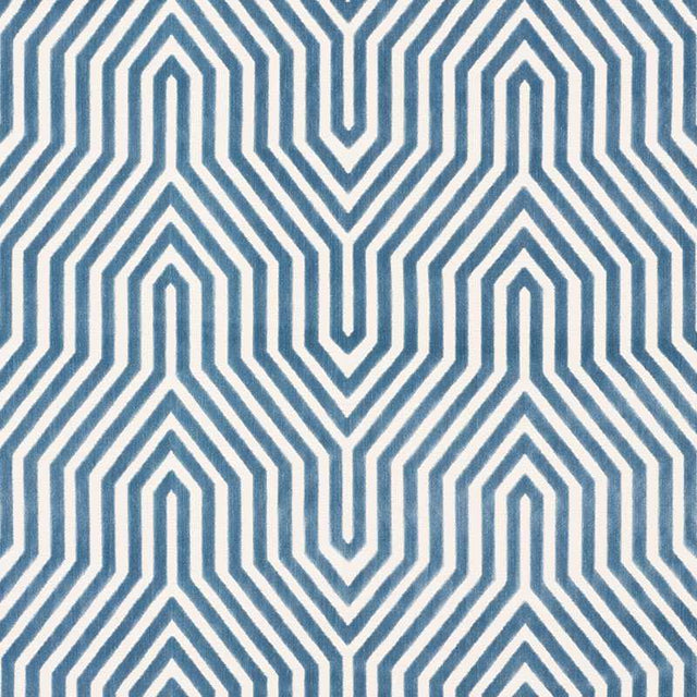 Schumacher Vanderbilt Velvet Marine 66195 Cut and Patterned Velvets Collection Indoor Upholstery Fabric