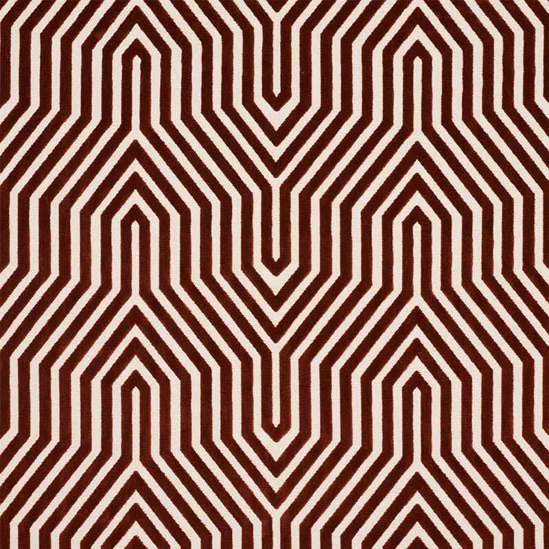 Schumacher Vanderbilt Velvet Russet 66197 Cut and Patterned Velvets Collection Indoor Upholstery Fabric