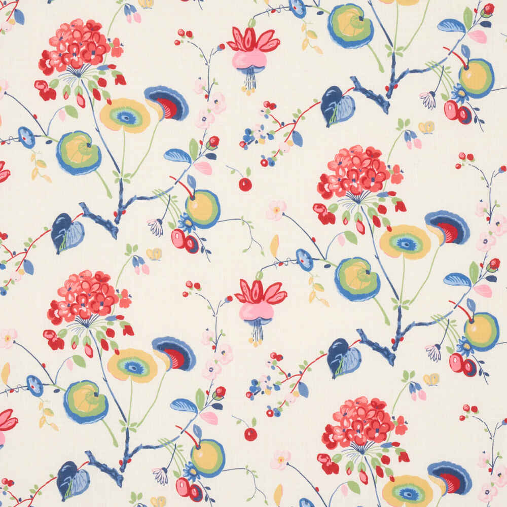 Schumacher Vasily Linen Multi 180080 Schumacher Classics Collection Indoor Upholstery Fabric
