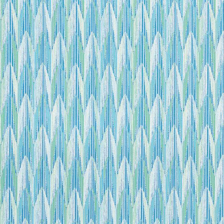 Schumacher Verdant Aqua and Lea75910 Indoor / Outdoor Prints and Wovens Collection Upholstery Fabric