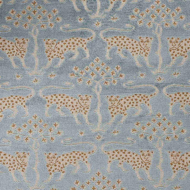 Schumacher Woodland Leopard Velvet Mineral 80080 Cut and Patterned Velvets Collection Indoor Upholstery Fabric