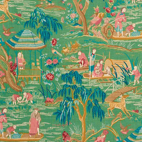 Schumacher Yangtze River Jade 176770 Schumacher Classics Collection Indoor Upholstery Fabric