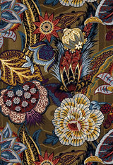 Schumacher Zanzibar Linen Print Cerulean 173520 Schumacher Classics Collection Indoor Upholstery Fabric