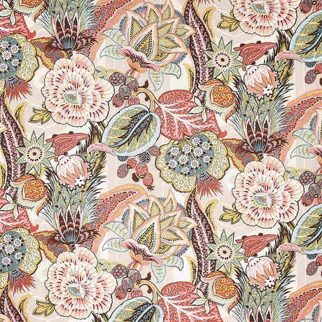 Schumacher Zanzibar Linen Print Pink 173525 Schumacher Classics Collection Indoor Upholstery Fabric