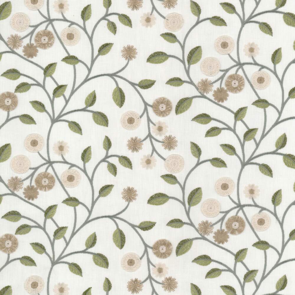 Sample of Stout Alma Avocado 1 Rainbow Library Collection Multipurpose Fabric