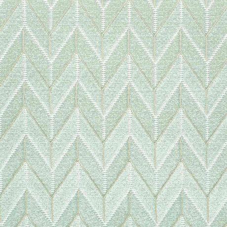 Sample of Stout Brussels Teal 3 Color My Window Collection Drapery Fabric