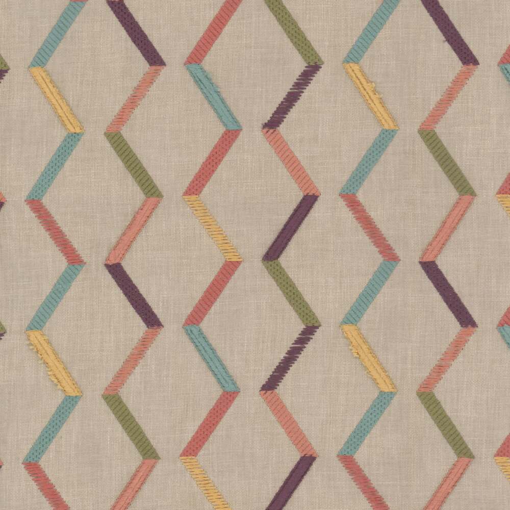 Sample of Stout Cafferty Partytime 1 Rainbow Library Collection Multipurpose Fabric