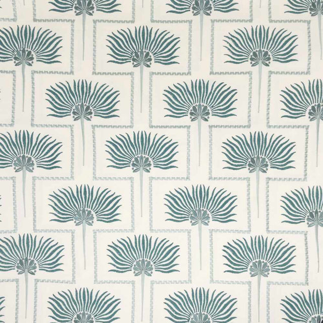 Sample of Stout Desoto Turquoise 2 Rainbow Library Collection Multipurpose Fabric
