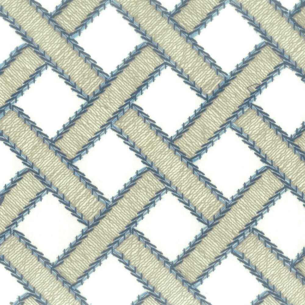 Sample of Stout Gibbs Ink 2 Color My Window Collection Drapery Fabric