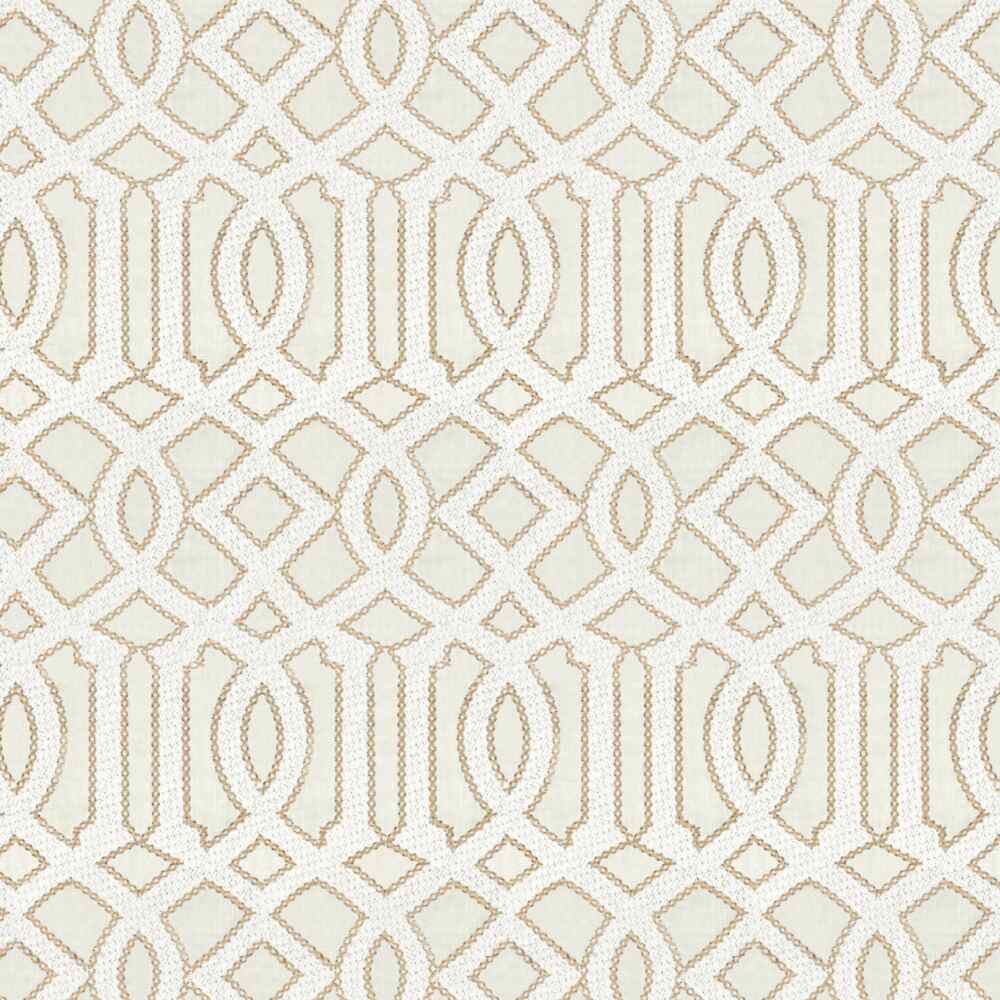 Sample of Stout Interlachen Emb Sanddune 7801-11 Bassett McNab Collection Upholstery Fabric