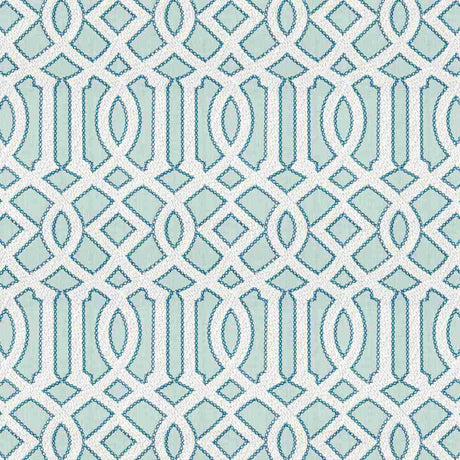 Sample of Stout Interlachen Emb Shorebreak 7801-17 Bassett McNab Collection Upholstery Fabric