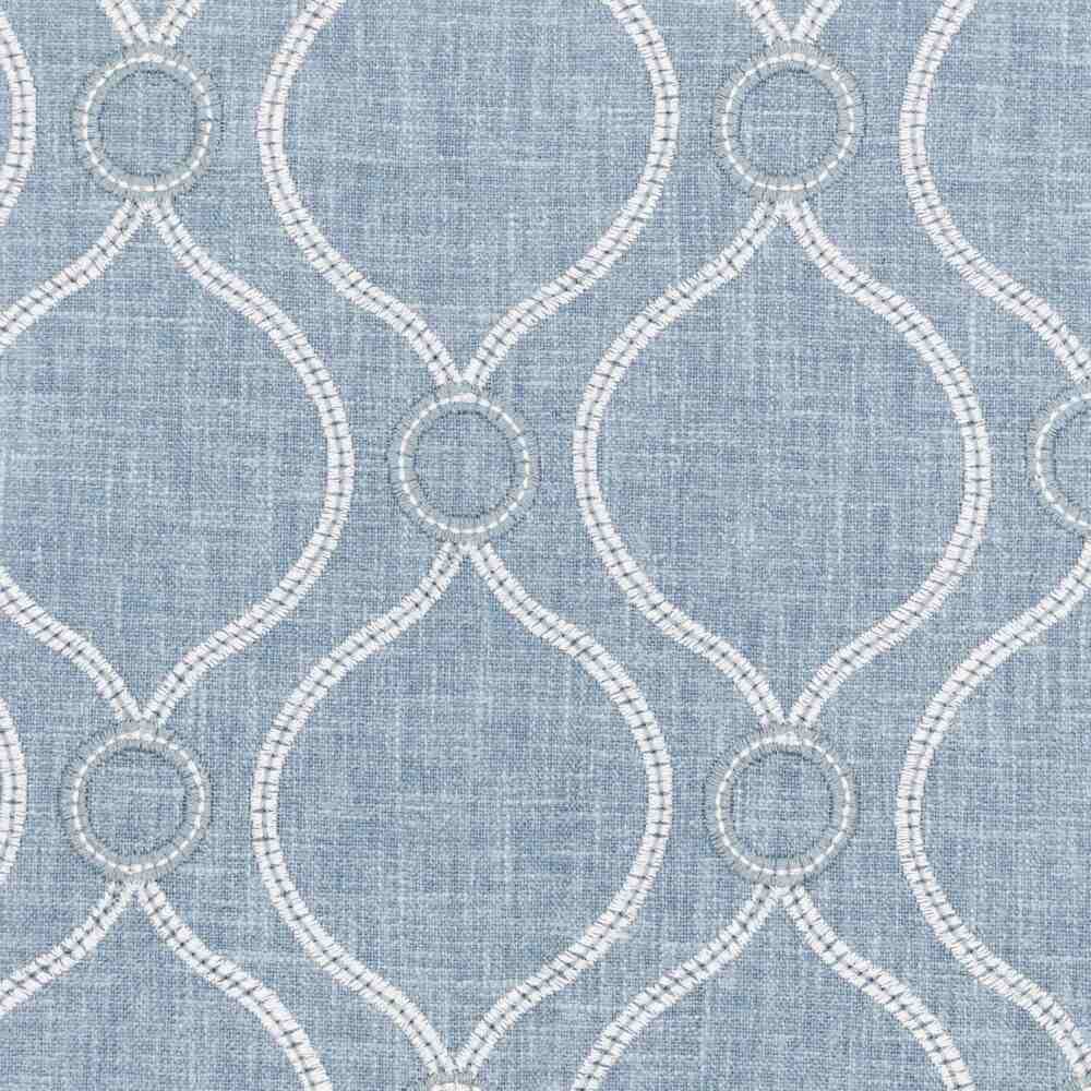 Sample of Stout Looping Slate 7 Color My Window Collection Drapery Fabric