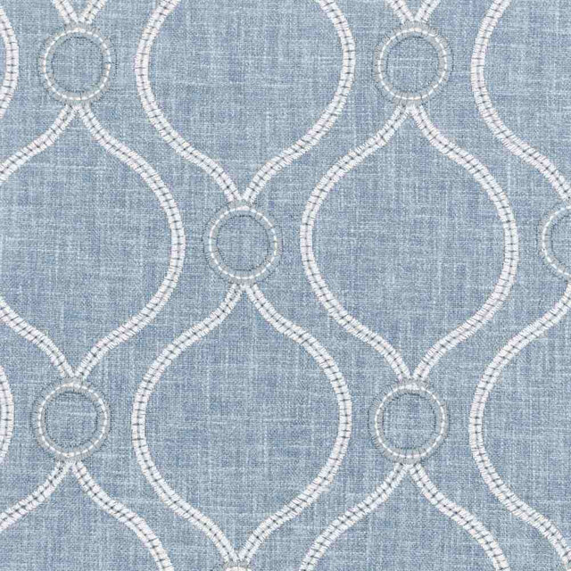 Sample of Stout Looping Slate 7 Color My Window Collection Drapery Fabric