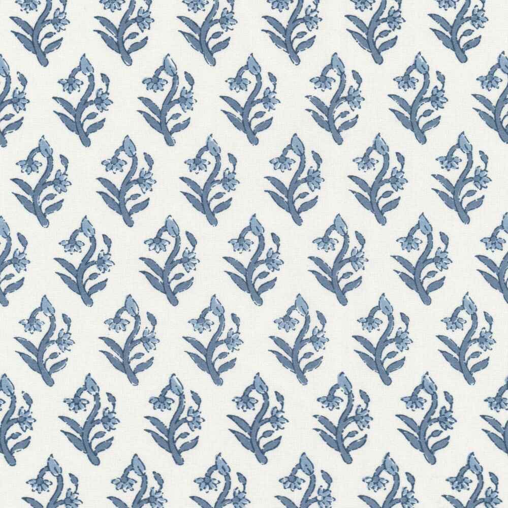 Sample of Stout Lucky Delft 1 Rainbow Library Collection Multipurpose Fabric