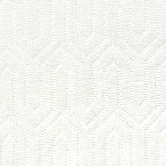 Sample of Stout Maam White 1 Color My Window Collection Multipurpose Fabric