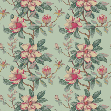 Sample of Stout Magnolia Grandiflora  7460-15 Bassett McNab Collection Multipurpose Fabric