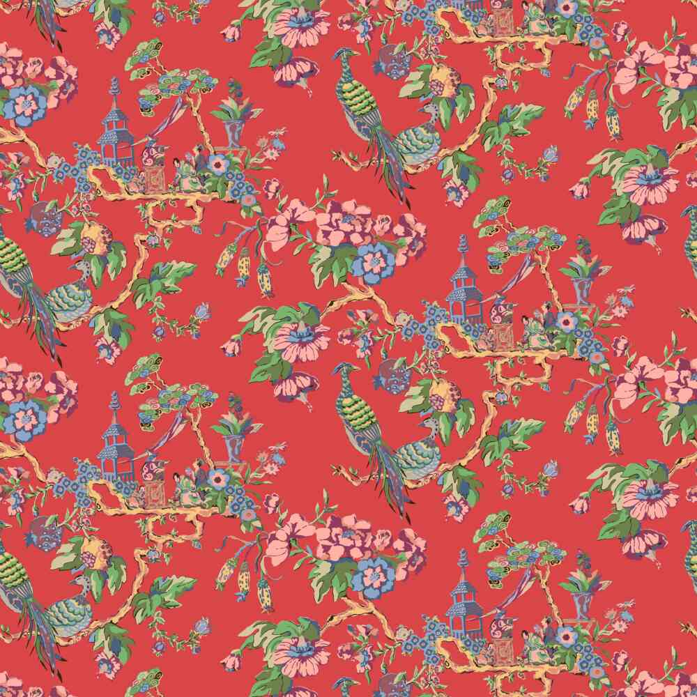 Sample of Stout Oriental Sage 7224-1 Bassett McNab Collection Multipurpose Fabric