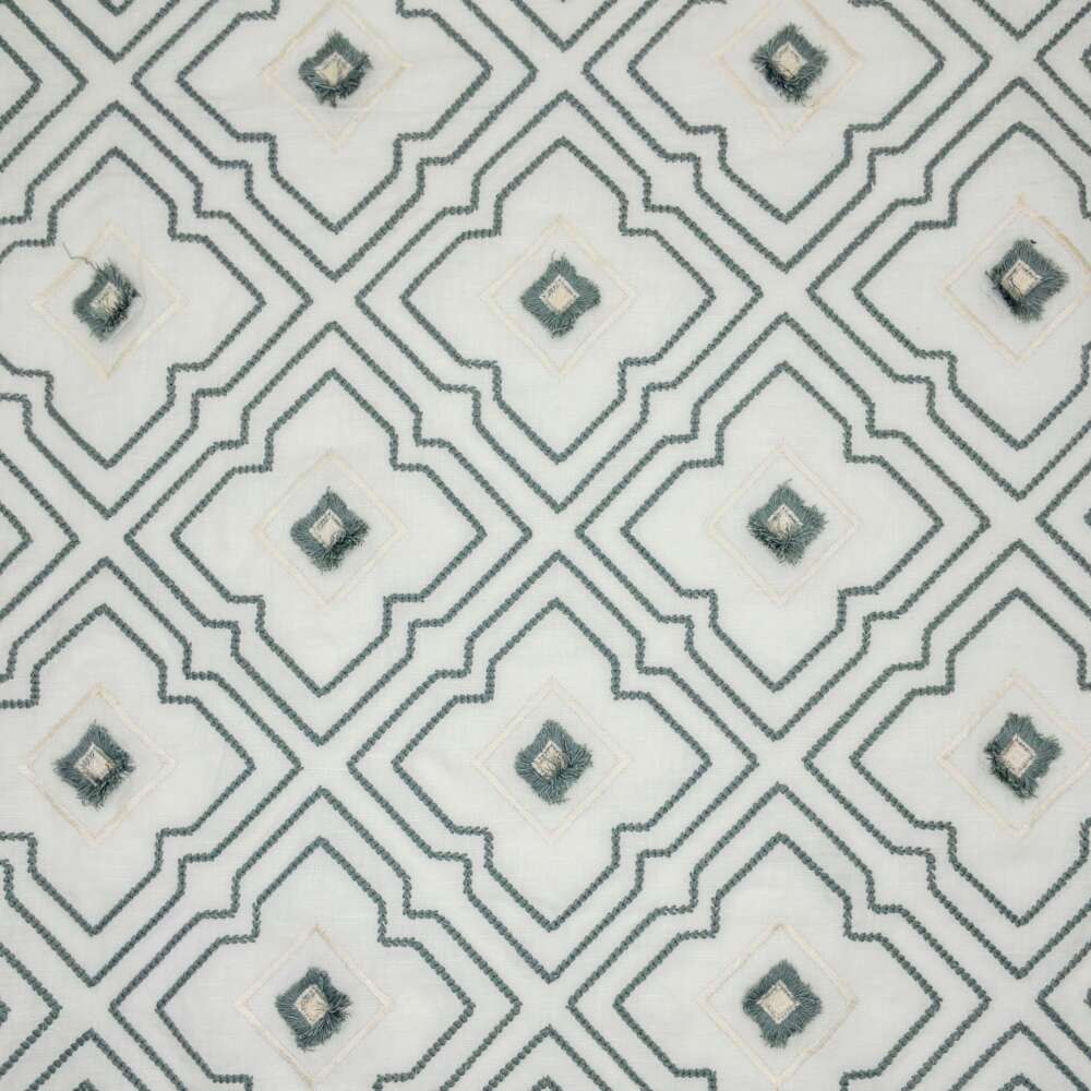 Sample of Stout Pongo Turquoise 1 Color My Window Collection Drapery Fabric