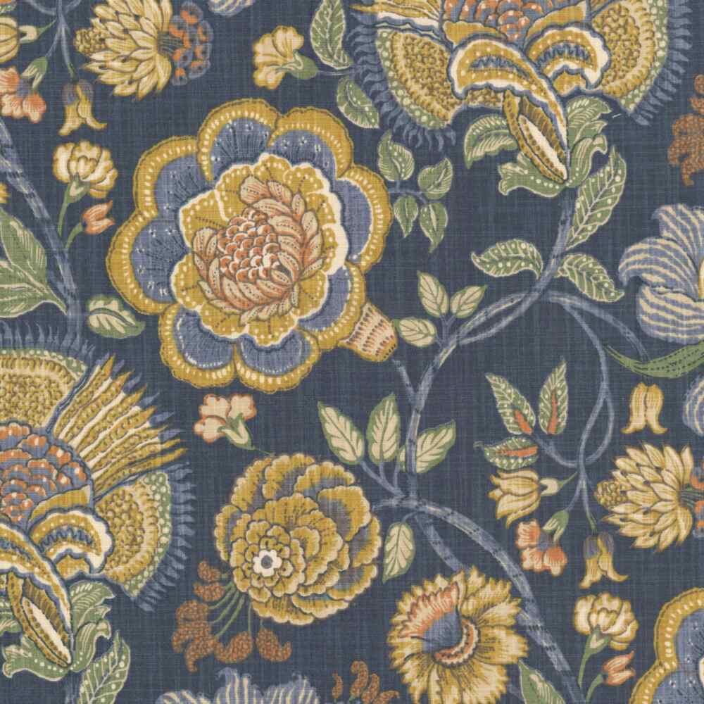 Sample of Stout Teaparty Periwinkle 1 Rainbow Library Collection Multipurpose Fabric