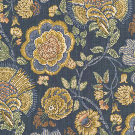 Sample of Stout Teaparty Periwinkle 1 Rainbow Library Collection Multipurpose Fabric