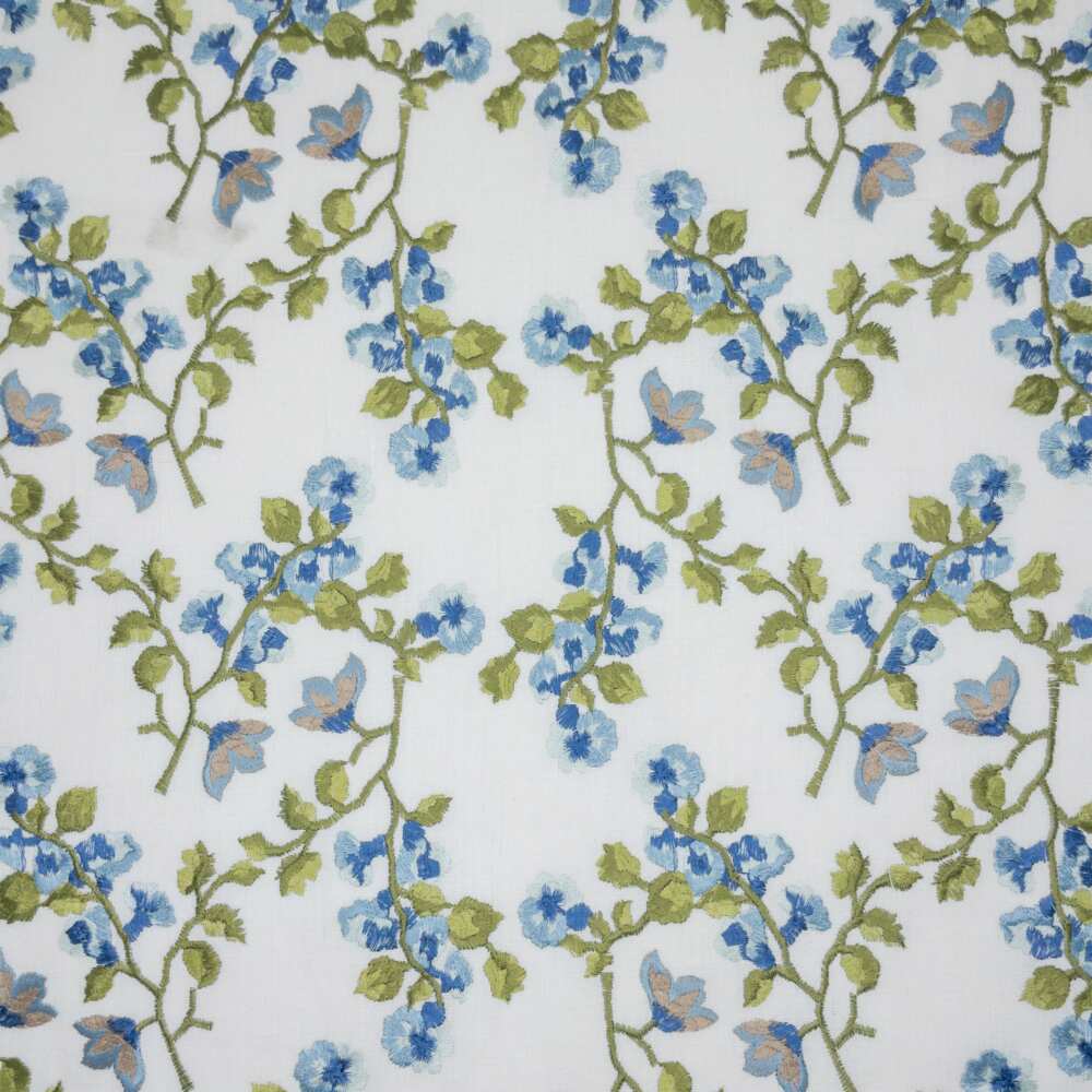 Sample of Stout Tedric French Blue 1 Color My Window Collection Drapery Fabric
