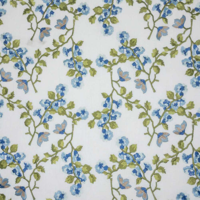 Sample of Stout Tedric French Blue 1 Color My Window Collection Drapery Fabric