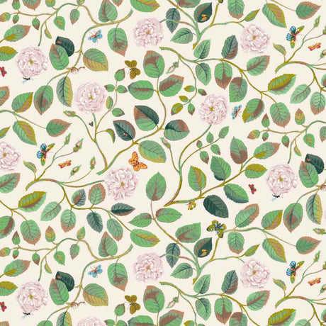 Sample of Stout Wandering Rose Spring 7830-2 Bassett McNab Collection Multipurpose Fabric