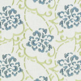 Suburban 73034-601 Aqua / Green Barton Embroideries Collection Multipurpose Fabric