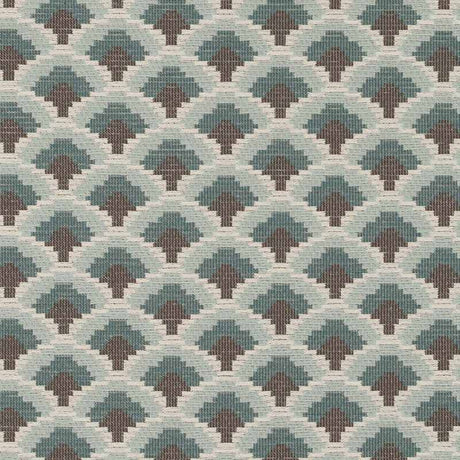 Suburban SU16321-57 Teal Nostalgia Prints and Wovens Collection Indoor Upholstery Fabric