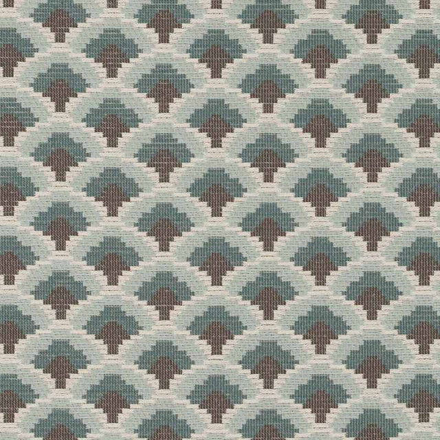 Suburban SU16321-57 Teal Nostalgia Prints and Wovens Collection Indoor Upholstery Fabric