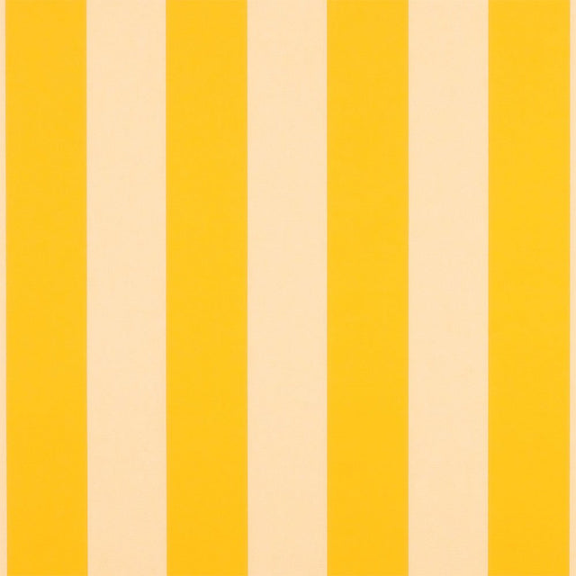 Sample of Sunbrella Beaufort Yellow / White 6 Bar 5702-0000 46-Inch Stripes Awning / Shade Fabric