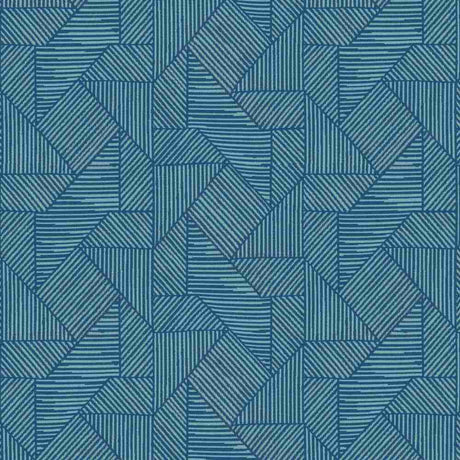 Sample of Sunbrella by Mayer Acuco Cobalt 445-004 Wonderlust Collection Upholstery Fabric