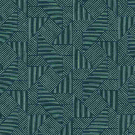 Sample of Sunbrella by Mayer Acuco Peacock 445-003 Wonderlust Collection Upholstery Fabric