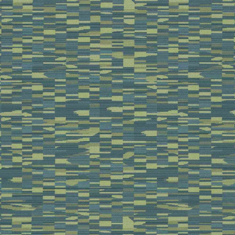 Sample of Sunbrella by Mayer Collage Emerald 417-013 Imagine Collection Upholstery Fabric