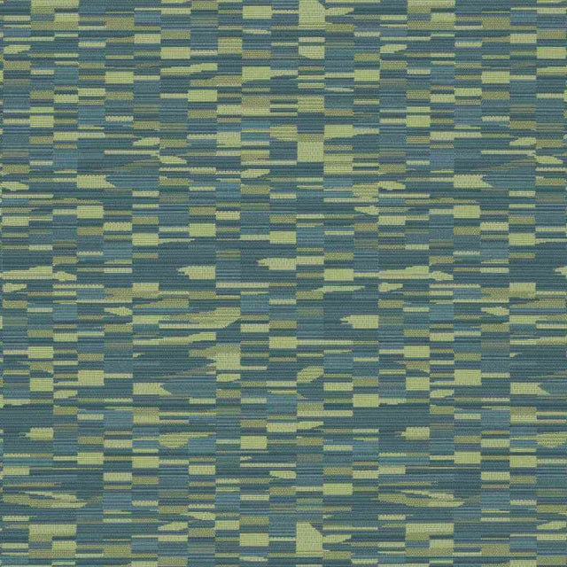 Sample of Sunbrella by Mayer Collage Emerald 417-013 Imagine Collection Upholstery Fabric