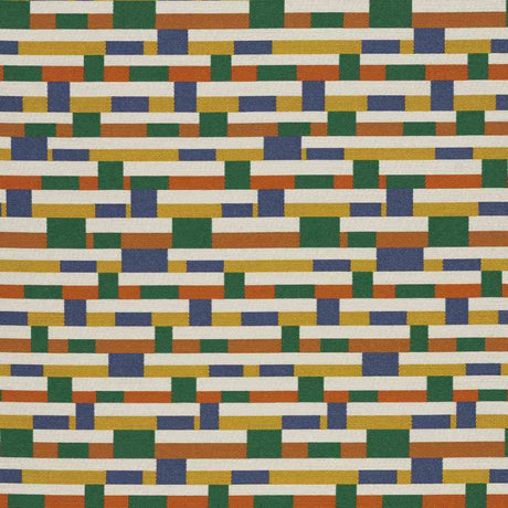 Sample of Sunbrella by Mayer Metal Strips Dreamsicle 434-009 Vollis Simpson Collection Upholstery Fabric