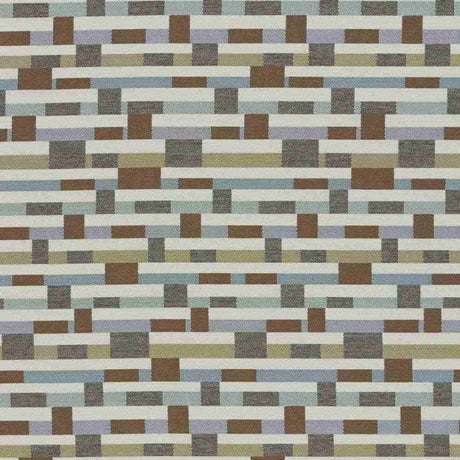 Sample of Sunbrella by Mayer Metal Strips Driftwood 434-000 Vollis Simpson Collection Upholstery Fabric