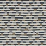 Sample of Sunbrella by Mayer Metal Strips Granite 434-006 Vollis Simpson Collection Upholstery Fabric