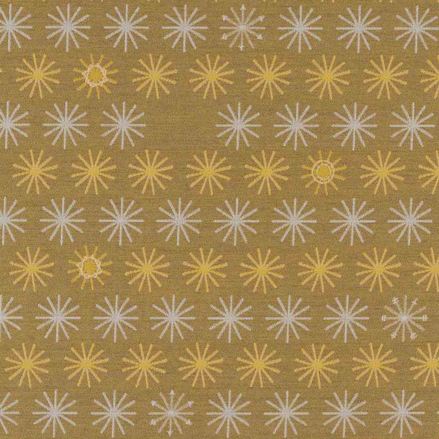 Sample of Sunbrella by Mayer Spokes Goldenrod 435-002 Vollis Simpson Collection Upholstery Fabric