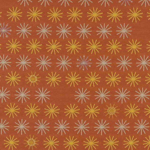 Sample of Sunbrella by Mayer Spokes Sunset 435-009 Vollis Simpson Collection Upholstery Fabric