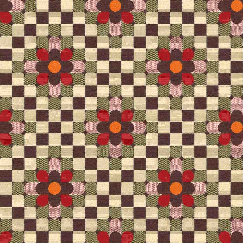 Sample of Sunbrella by Mayer Sula Flame 446-001 Wonderlust Collection Upholstery Fabric