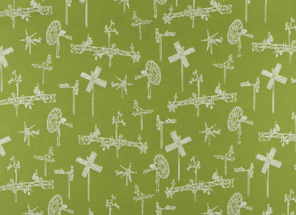 Sample of Sunbrella by Mayer Whirligig Parrot 431-003 Vollis Simpson Collection Upholstery Fabric