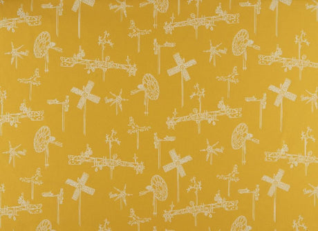 Sample of Sunbrella by Mayer Whirligig Sunshine 431-002 Vollis Simpson Collection Upholstery Fabric