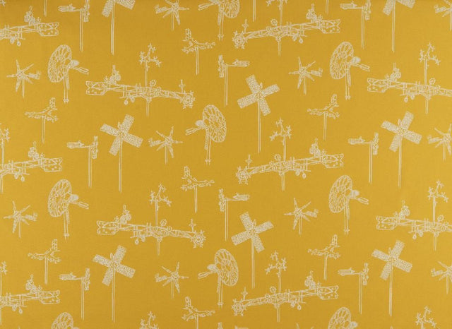 Sample of Sunbrella by Mayer Whirligig Sunshine 431-002 Vollis Simpson Collection Upholstery Fabric
