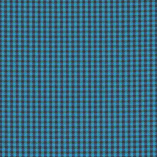 Sample of Sunbrella Checks Oliver Blue CHE F062 140 European Collection Upholstery Fabric