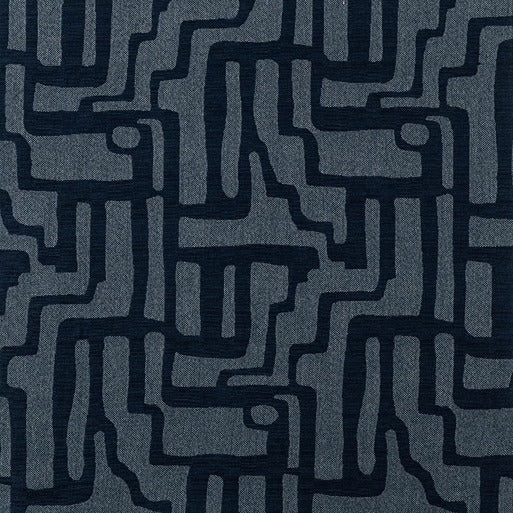Sample of Sunbrella Escher Indigo 146225-0003 Fusion Collection Upholstery Fabric