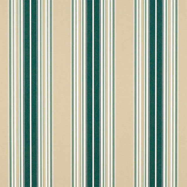 Sample of Sunbrella Forest / Beige / Natural / Sage Fancy 4932-0000 46-Inch Stripes Awning / Shade Fabric