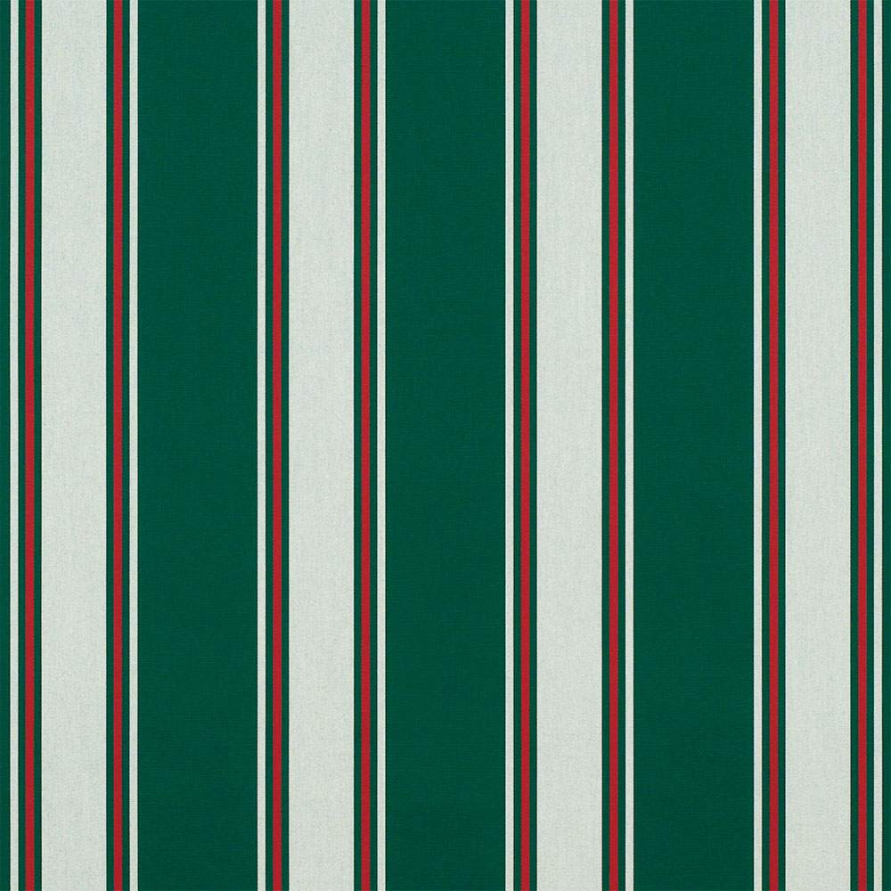 Sample of Sunbrella Forest Green Fancy 4790-0000 46-Inch Stripes Awning / Shade Fabric